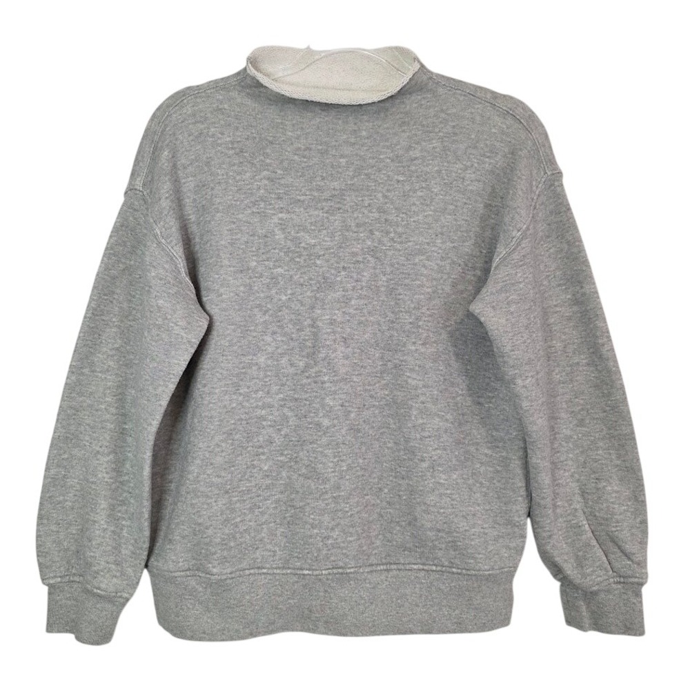 J.Crew Women's XS Gray Roll Neck Sweatshirt 100% Cotton French Terry CC944‎